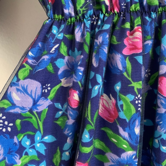 Blue Flower Print Dress - Picture 4 of 4